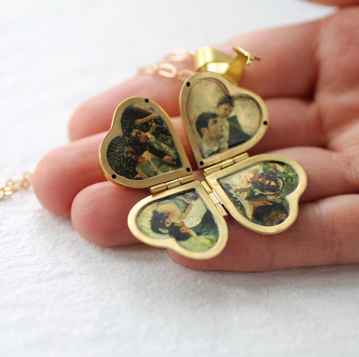 Friends & Family Heart Locket Necklace Gold