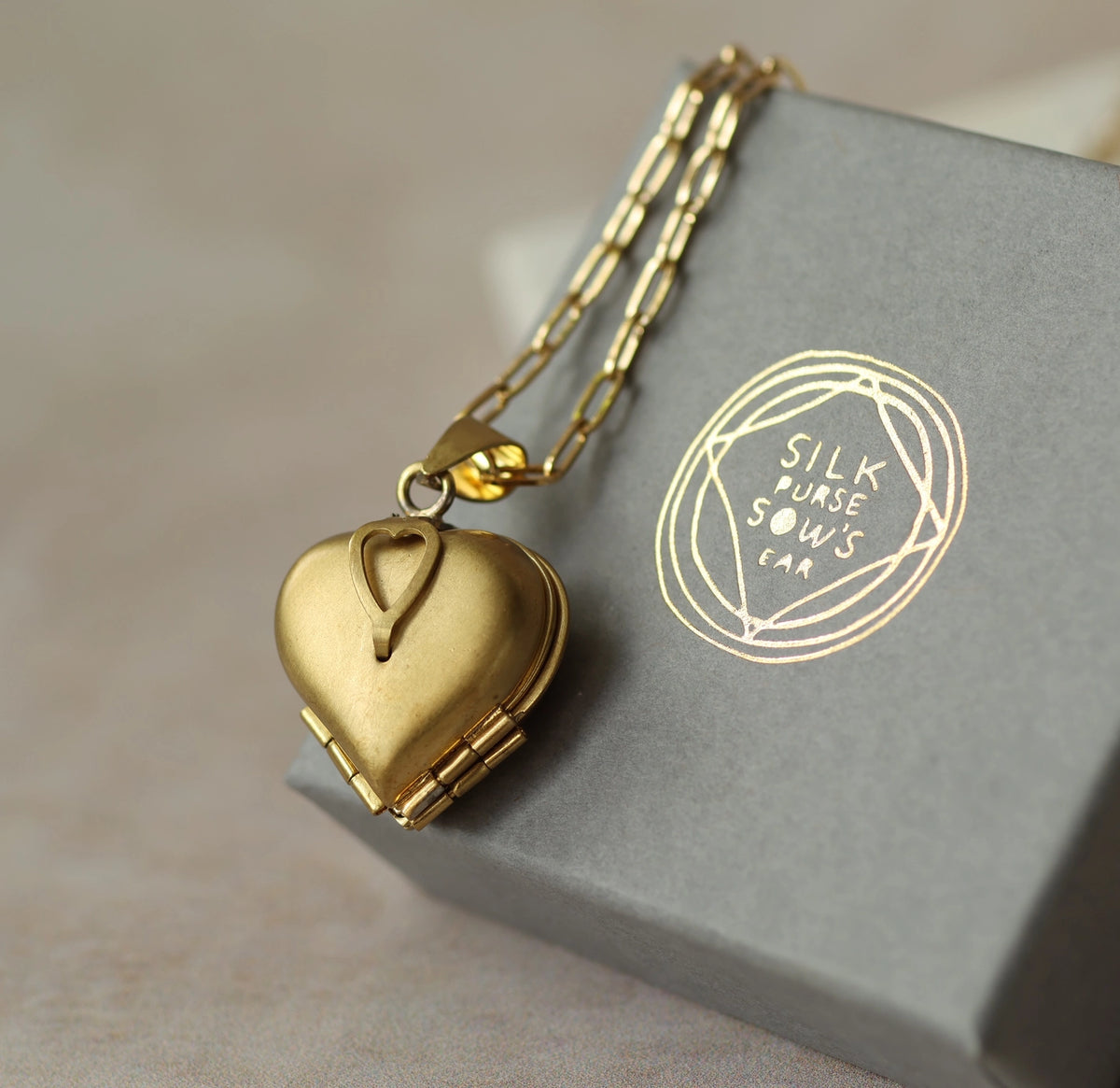 Friends & Family Heart Locket Necklace Gold