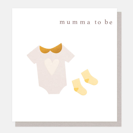 Mumma To Be Baby Grow Greetings Card