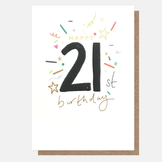 Happy Twenty First Birthday Balloons Card