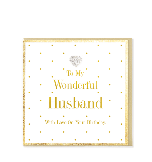 To My Wonderful Husband With Love On Your Birthday Greetings Card