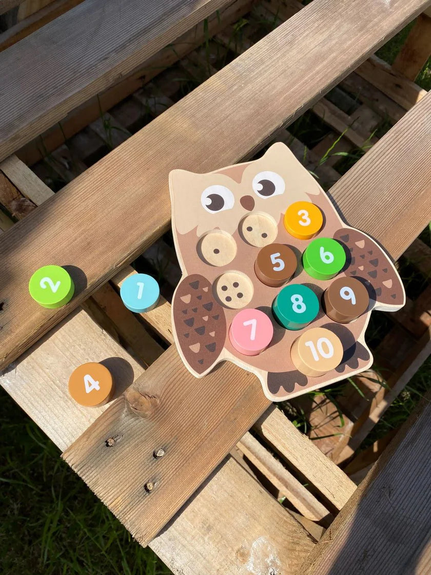Woodland Owl Number Block Puzzle