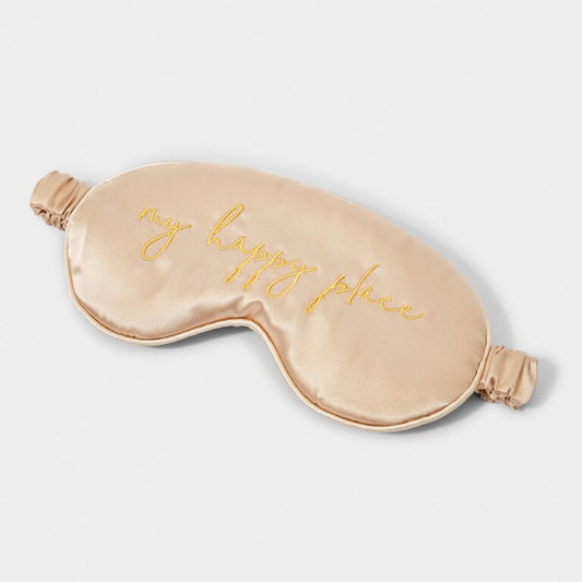 Katie Loxton ‘My Happy Place’ Eye Mask and Scrunchie Set in Champagne