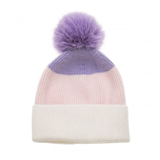 Knit Pom Hat with Multi Colours