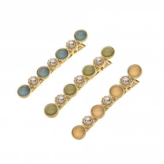 Pearl Hair Clips in Gold