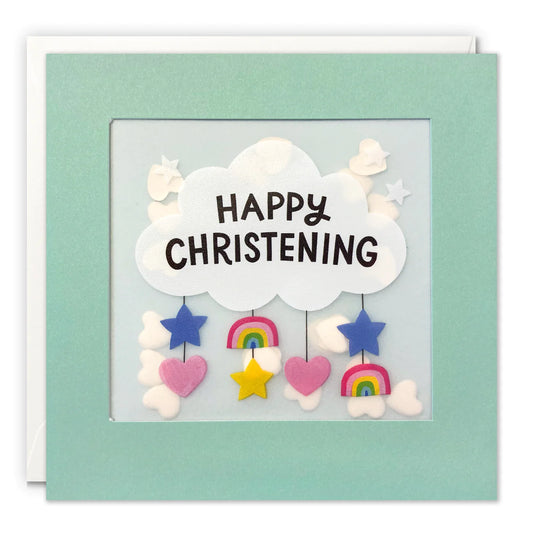 Christening Cloud Paper Shakies Card