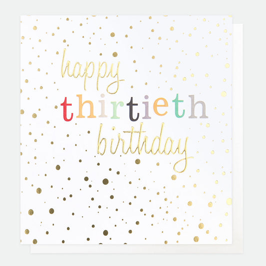 Thirtieth Birthday Greetings Card
