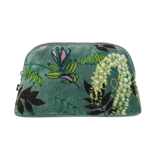 Botanical Jade Velvet Make Up Bag