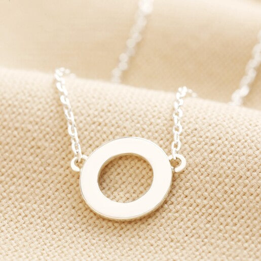 Simple Eternity Necklace Silver