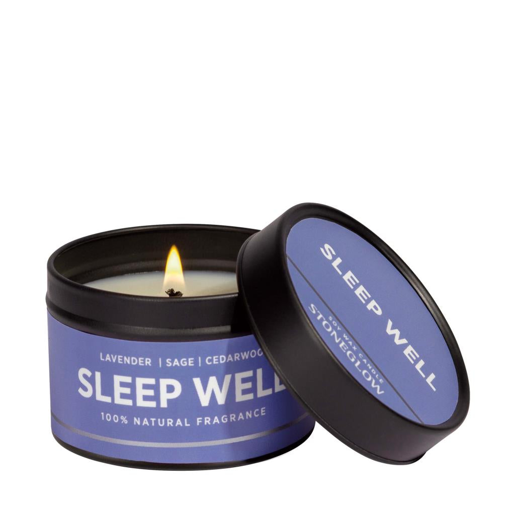 Sleep Well Candle in a Tin with Lavender, Sage & Cedarwood