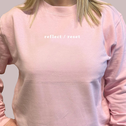 Megan Claire Pink ‘ Reflect/Reset’ Sweatshirt