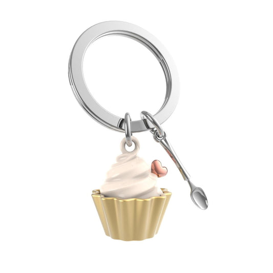 Metamorphose Keyring Gold Cupcake & Spoon