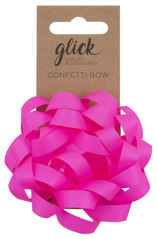 Confetti Neon Pink Bow For Gifts
