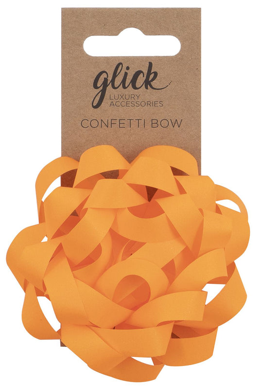 Confetti Neon Orange Bow For Gifts