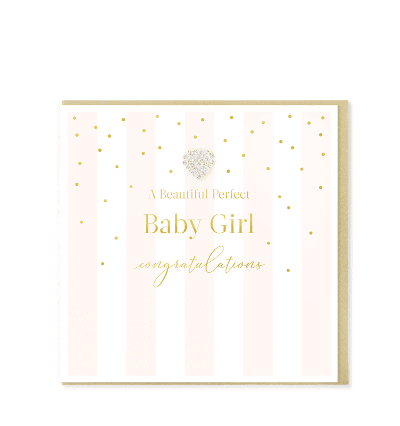 Beautiful Perfect Baby Girl Congratulations Card