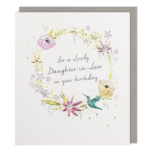 Lovely Daughter in Law Birthday Greetings Card