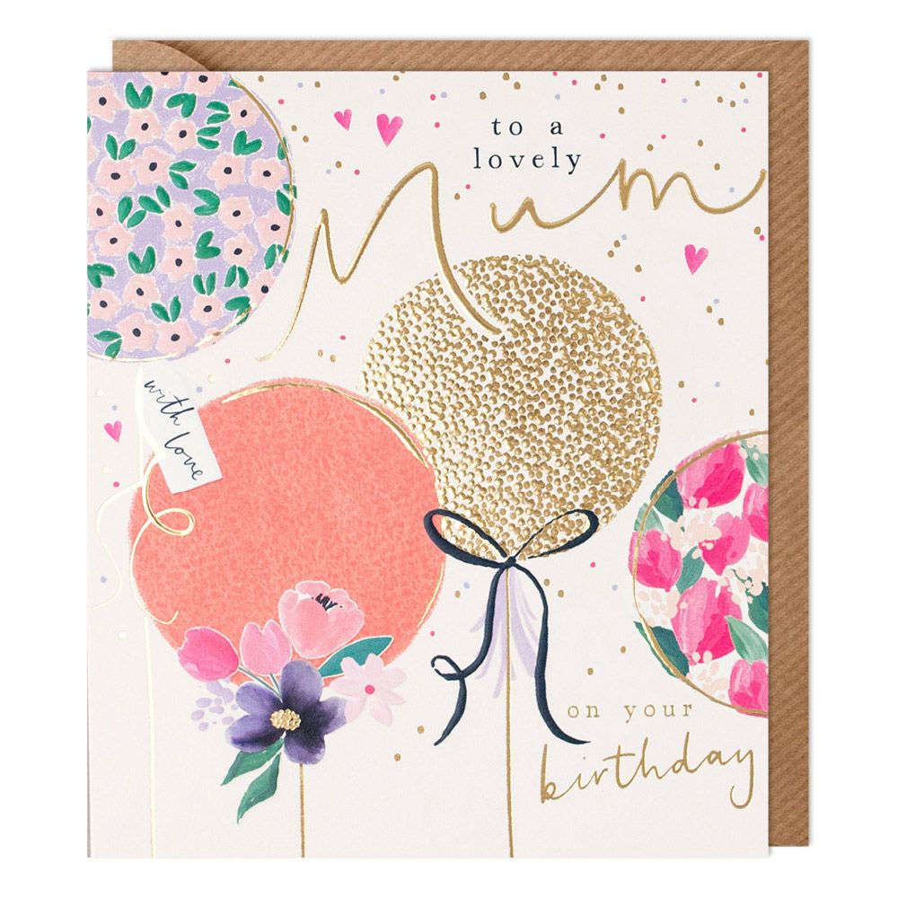Lovely Mum Happy Birthday Greetings Card