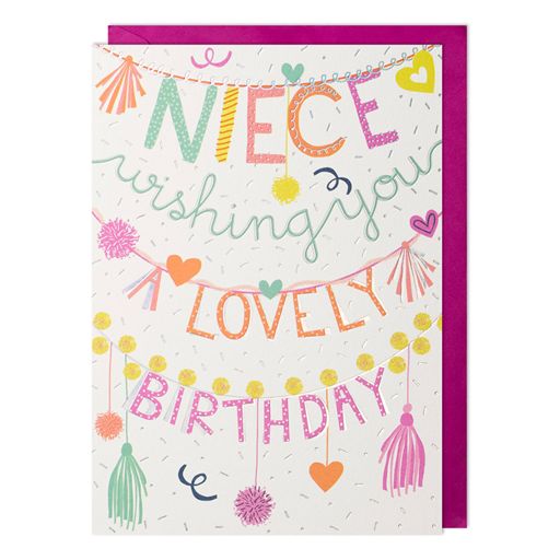 Wishing a Niece Happy Birthday Greetings Card