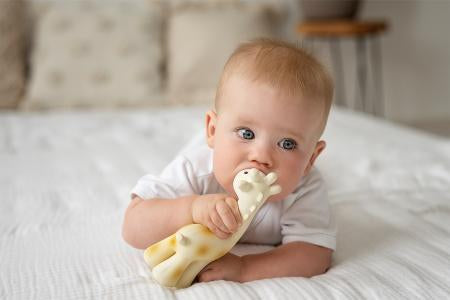 Giraffe Natural Rubber Teether Rattle & Bath Toy