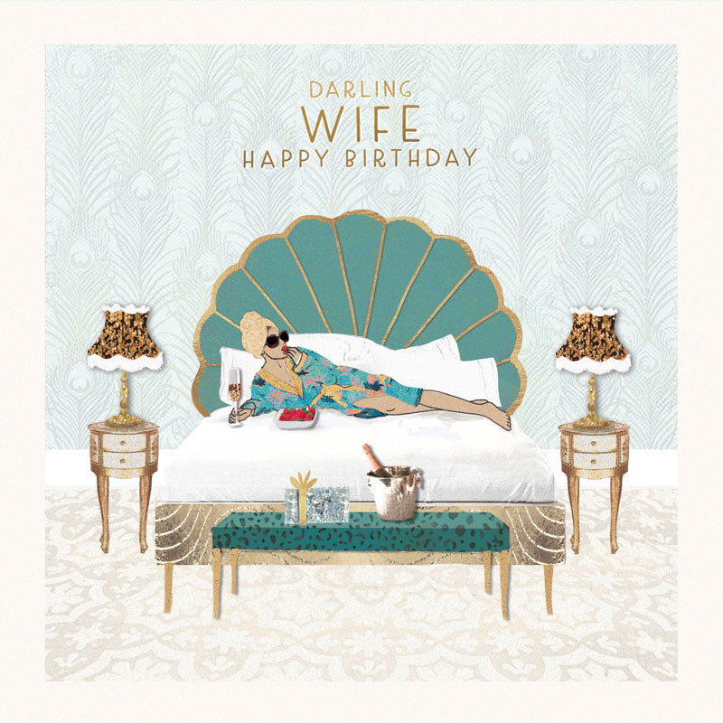 Darling Wife Birthday Greetings Card