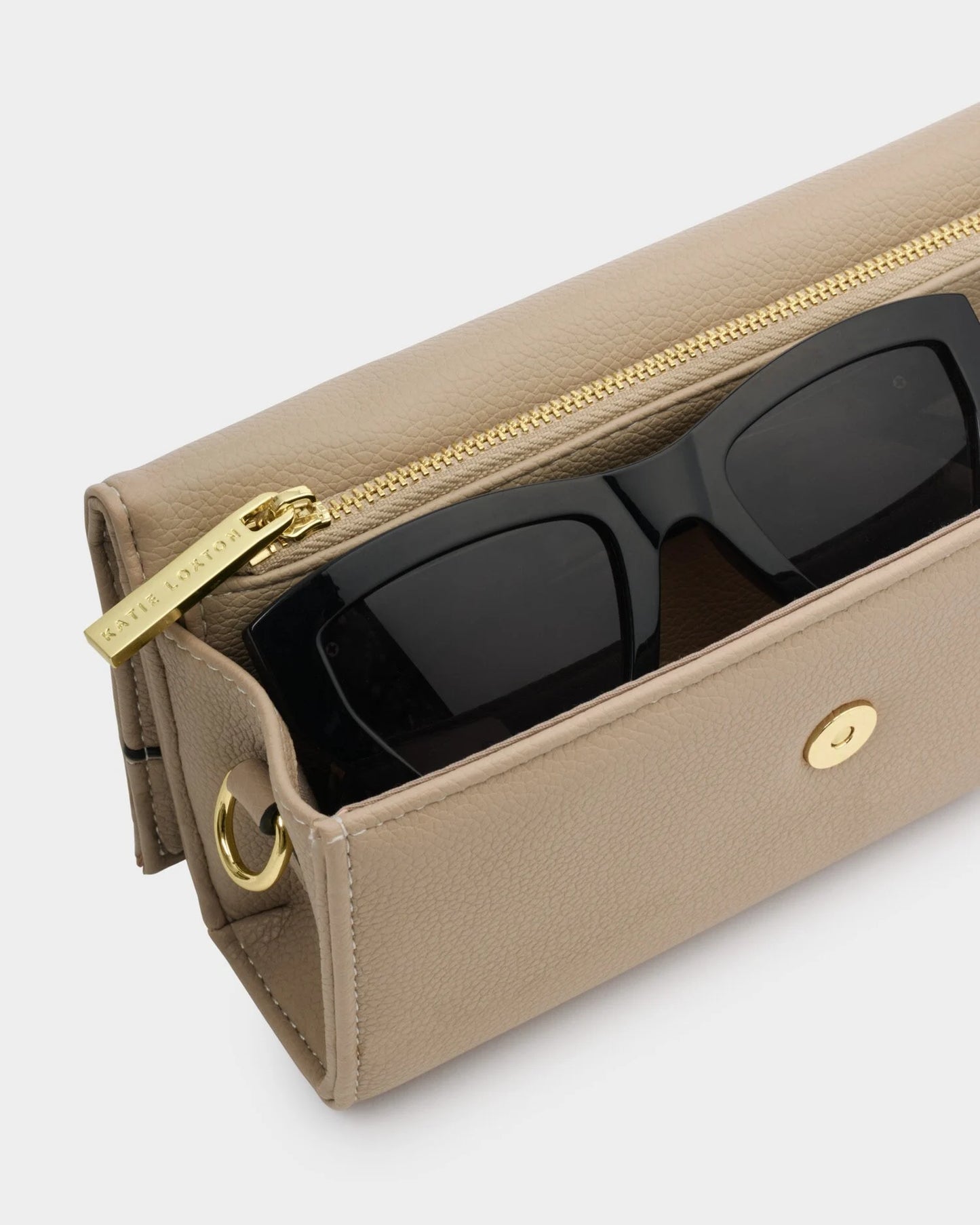 Katie Loxton Glasses & Card Holder Travel Case in Taupe