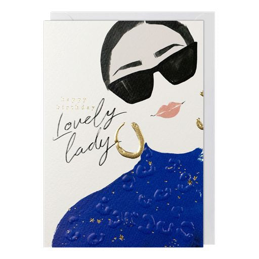 Happy Birthday Lovely Lady Greetings Card