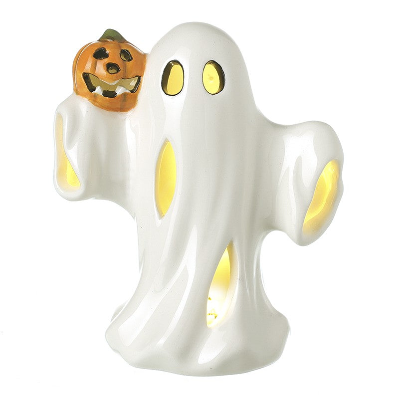 Ghost & Pumpkin Light-Up Ornament