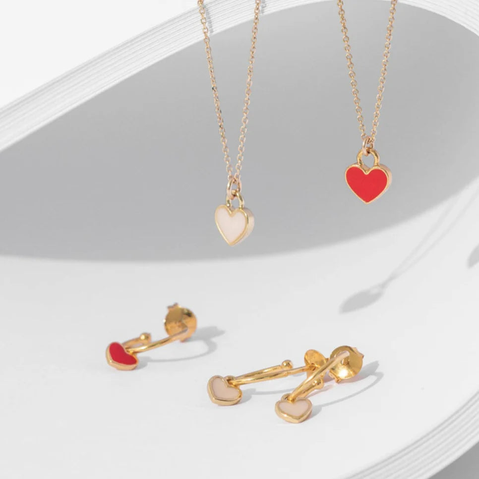 Latte Heart Necklace Gold