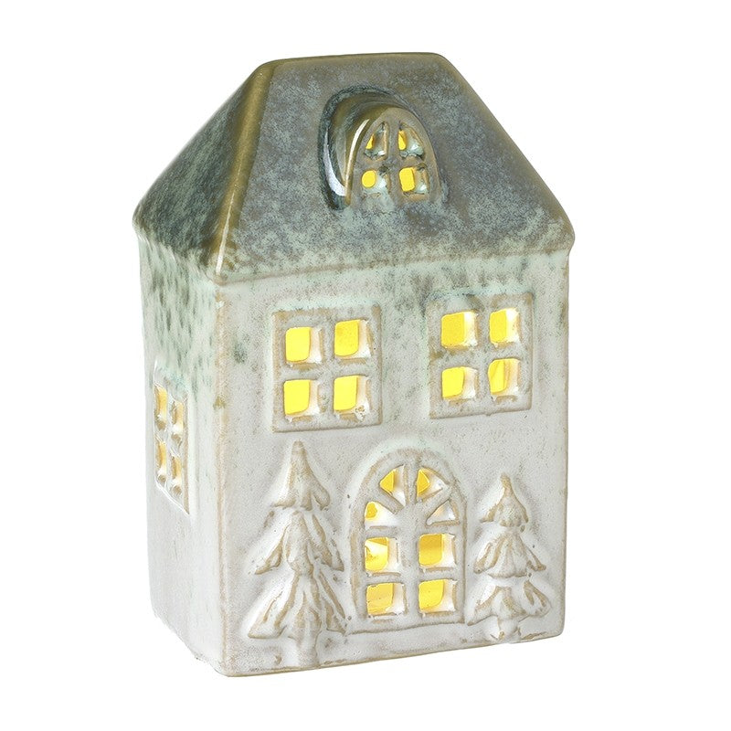 Ceramic House With LED Lights