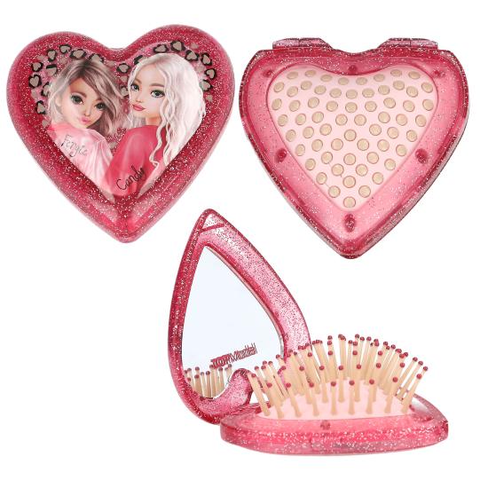 Top Model Folding Heart Hairbrush