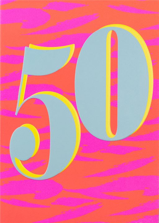 50th Birthday Bright Greetings Card