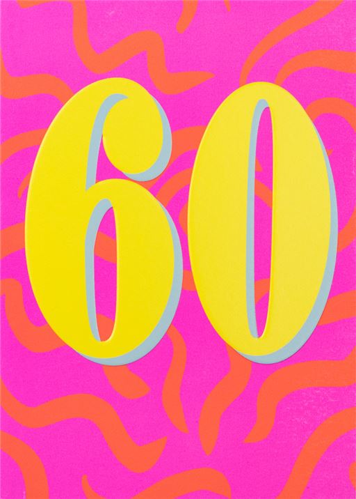 60th Birthday Bright Greetings Card