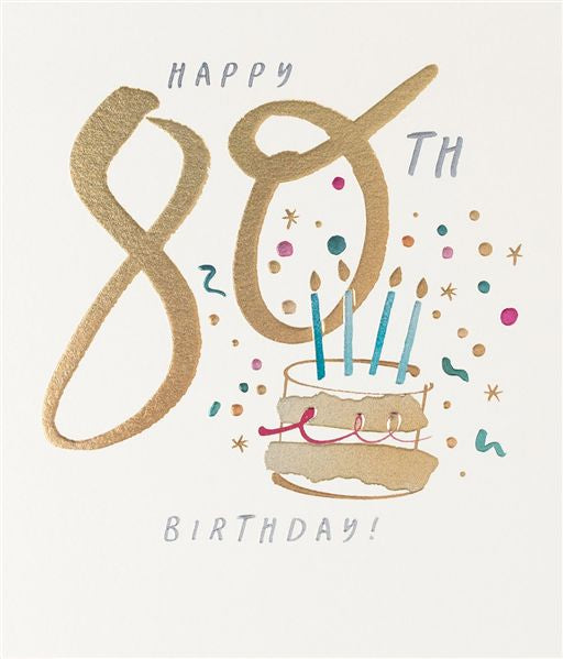 80th Birthday Greetings Card