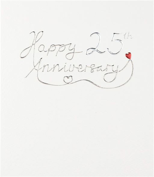 Happy 25th Anniversary Greetings card