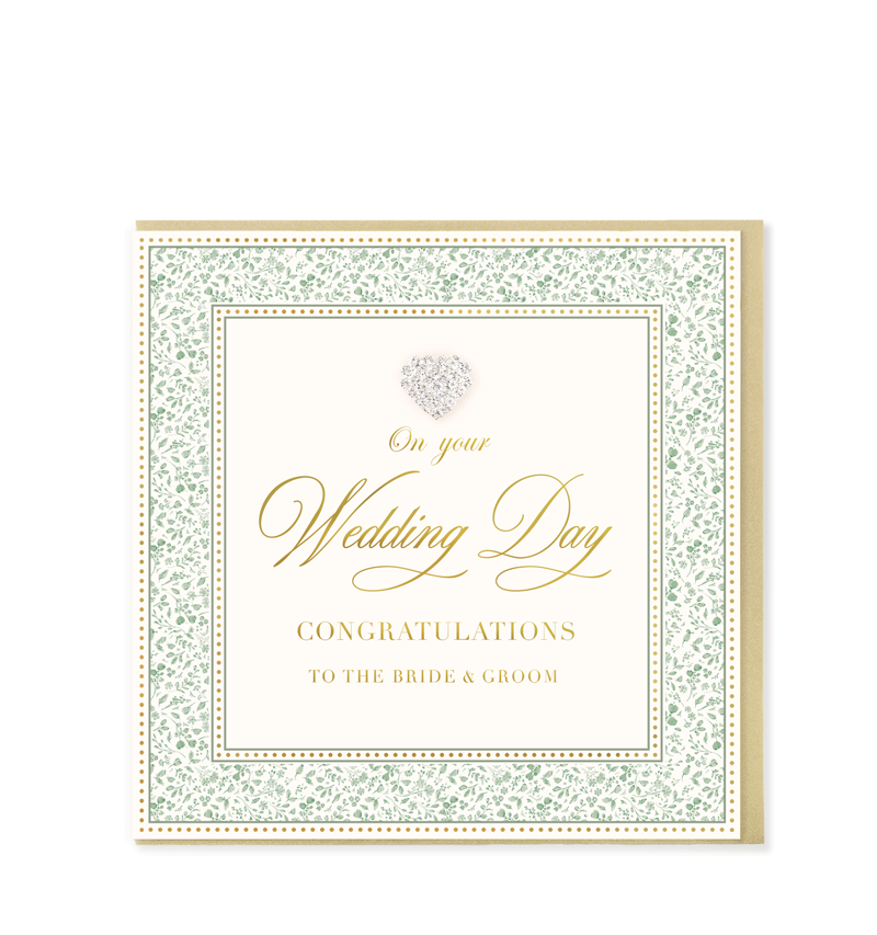 On Your Wedding Day Congratulations Greetings Card