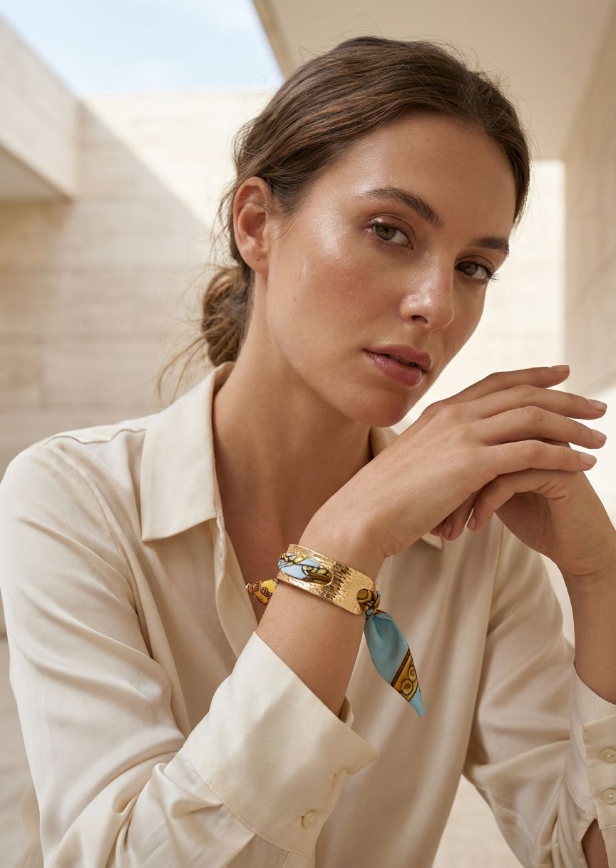 Envy Scarf Bangle Gold