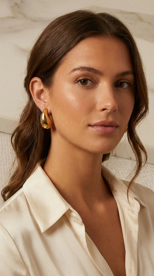 Envy Gold Large Teardrop Earrings