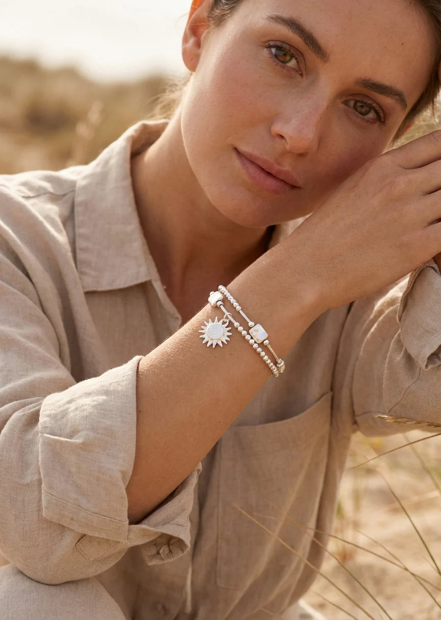 Envy Silver Layered Stretch Bracelets