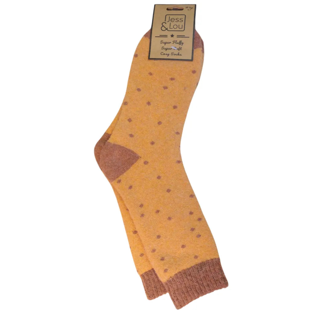 Terracotta Dots Cosy Socks