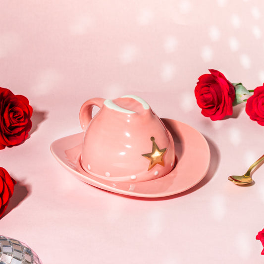 Cowboy Hat Teacup & Saucer