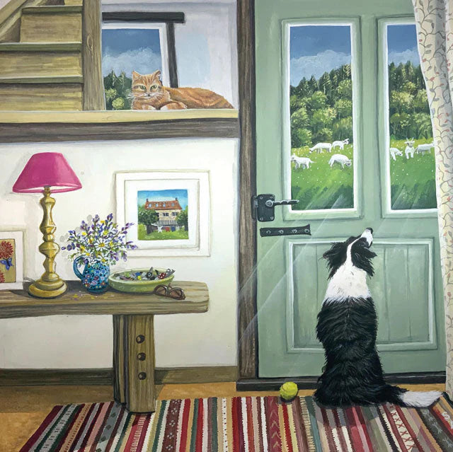 Always At The Ready Greetings Card By Sarah Latham