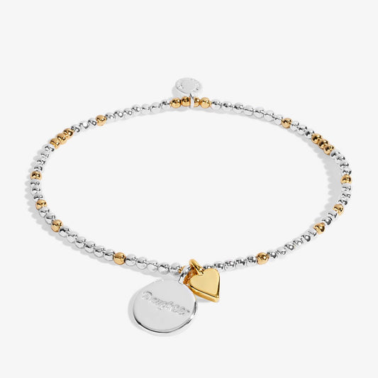 Beautifully Boxed So Loved Daughter Silver and Gold Bracelet