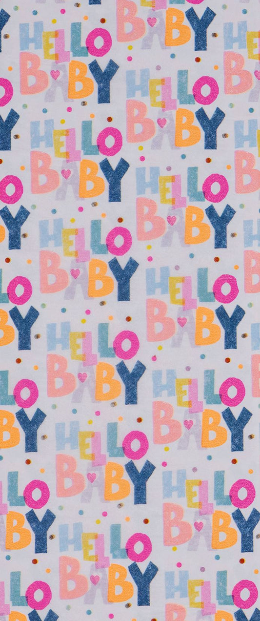Hello Baby Tissue Paper Four Sheets