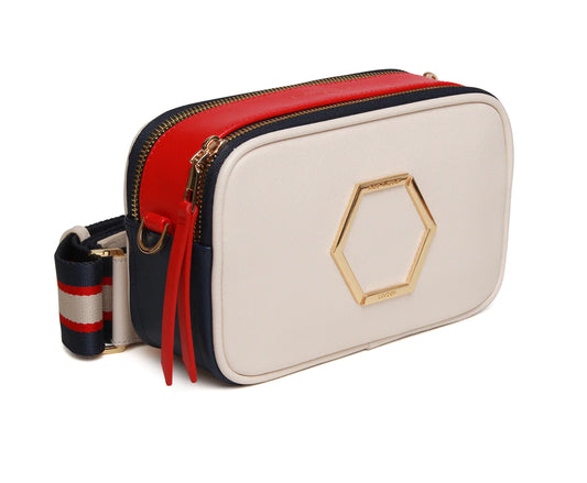 Pimlico Honeycomb Camera Handbag Cream