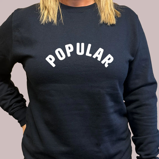 Megan Claire Navy ‘Popular’ Sweatshirt