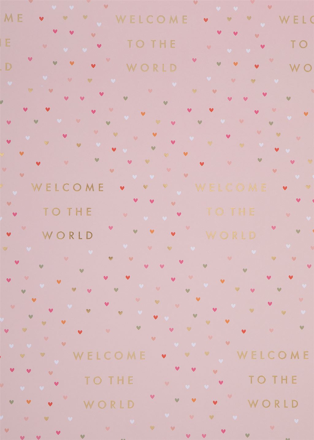 Welcome To The World Baby Flat Wrap Pink