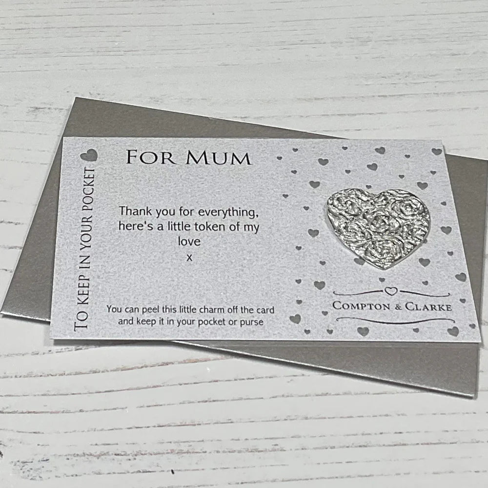 For Mum Pewter Pocket Charm