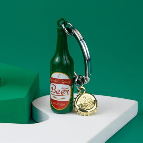 Metalmorphose Keyring Beer Bottle