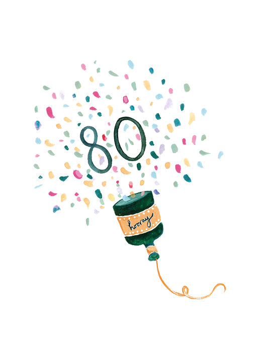 80th Celebration Mini Greetings Card