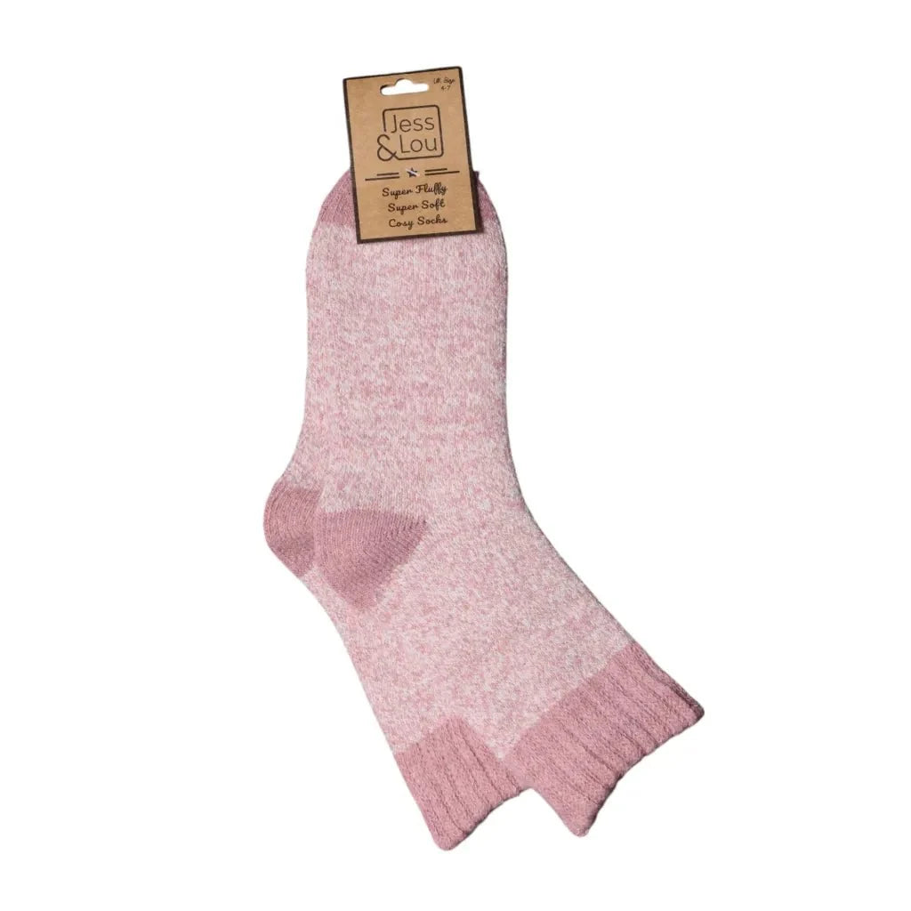 Pink Marl Cosy Socks